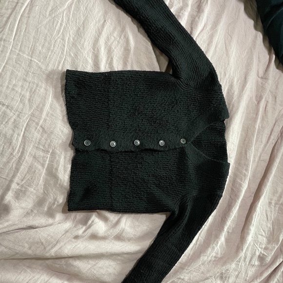 Black thick acrylic blend cardigan - s/m - Picture 2 of 4